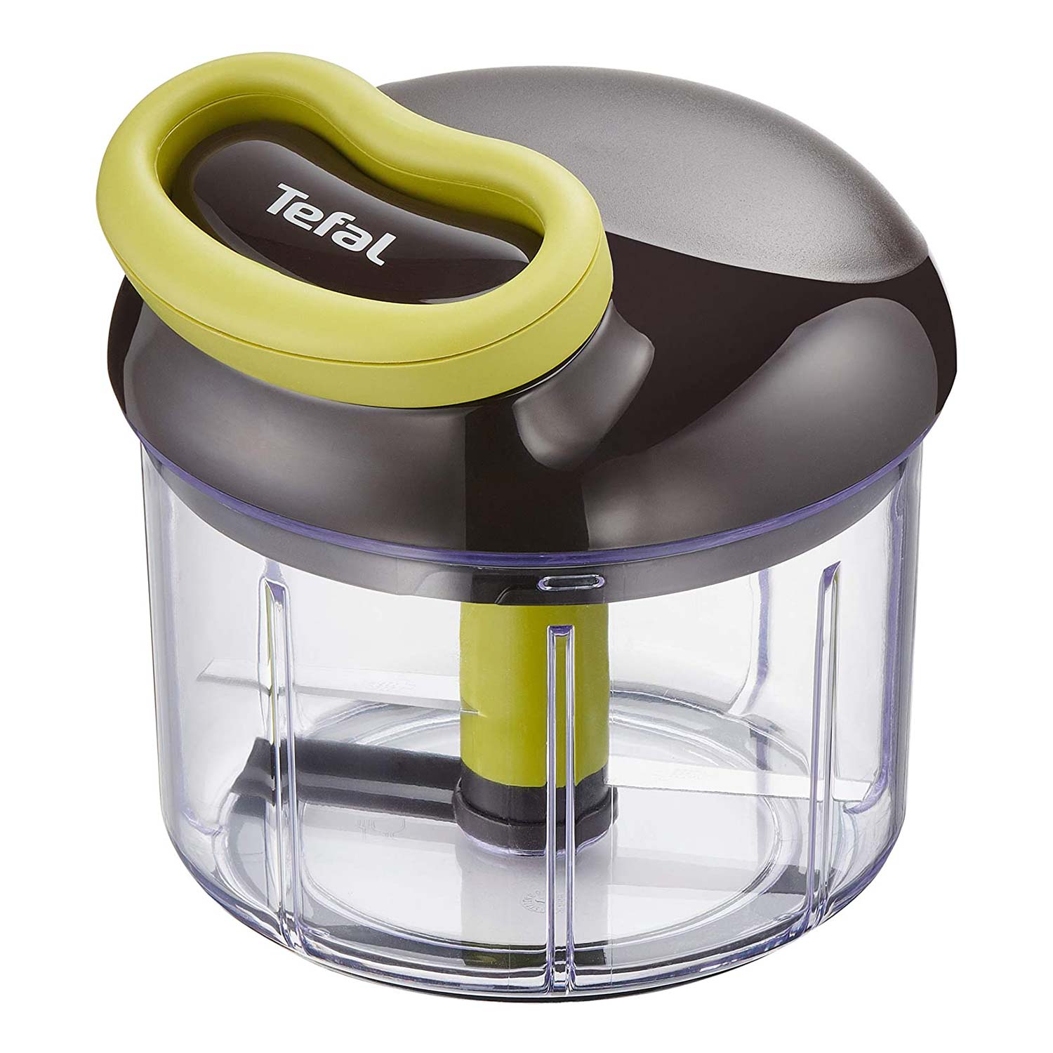 Hachoir à oignons - 200 ml - Plastique PP - Mini hachoir 5 secondes - Pour légumes, oignons, ail (jaune-bleu