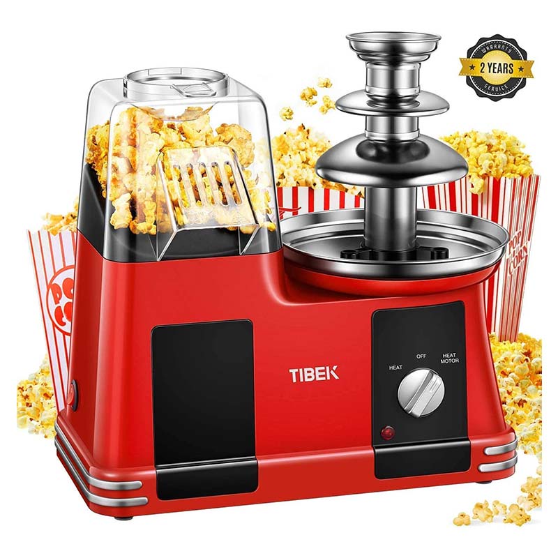 Machine à popcorn avec fontaine à chocolat Tibek