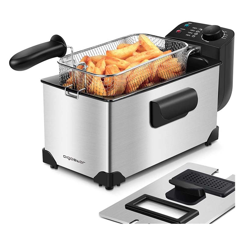 Aigostar Ushas 30HEZ - Friteuse en acier inoxydable