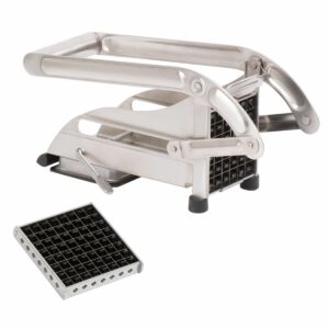 Coupe-frites Tellier en inox avec 2 grilles