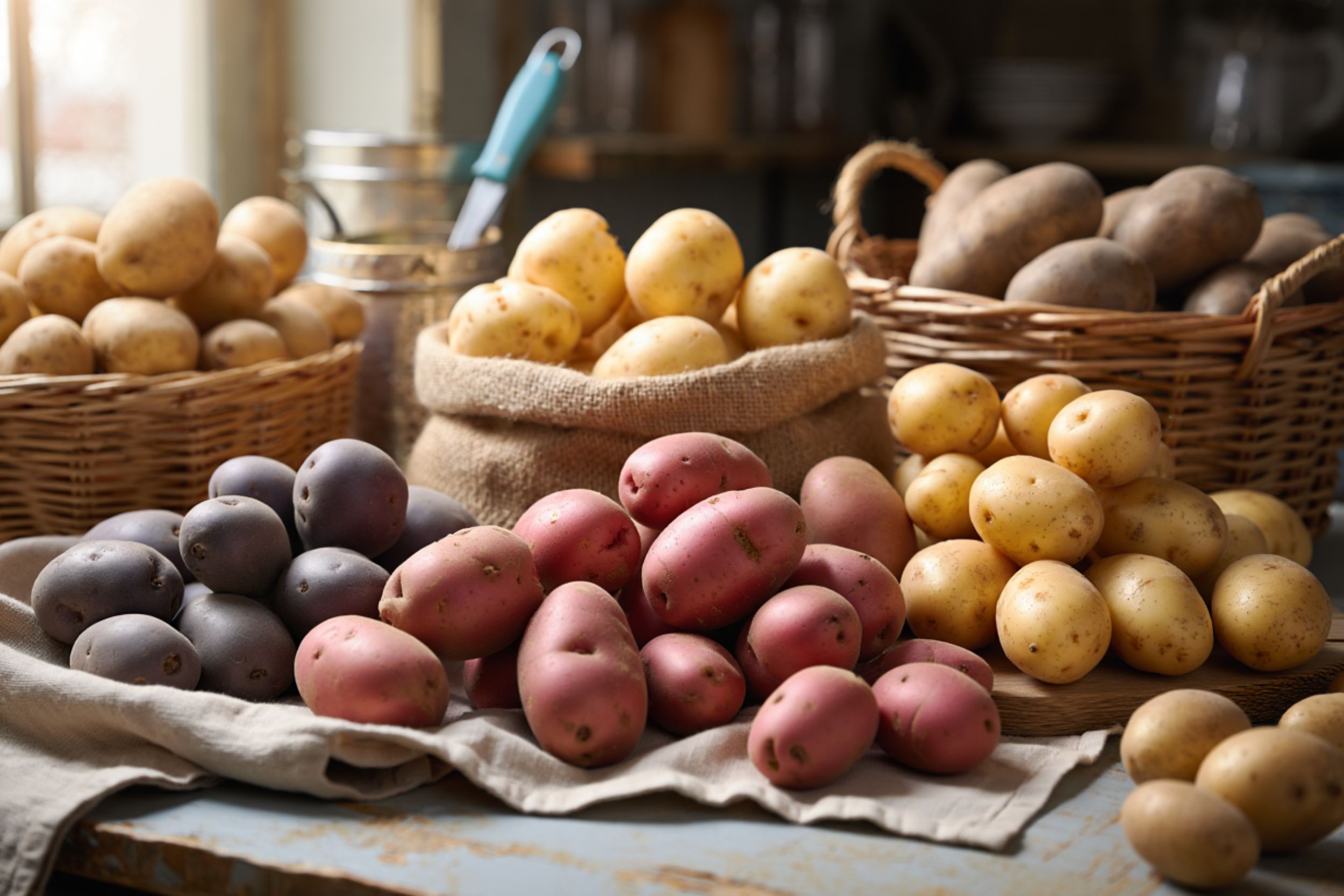 Différentes variétés de pommes de terre