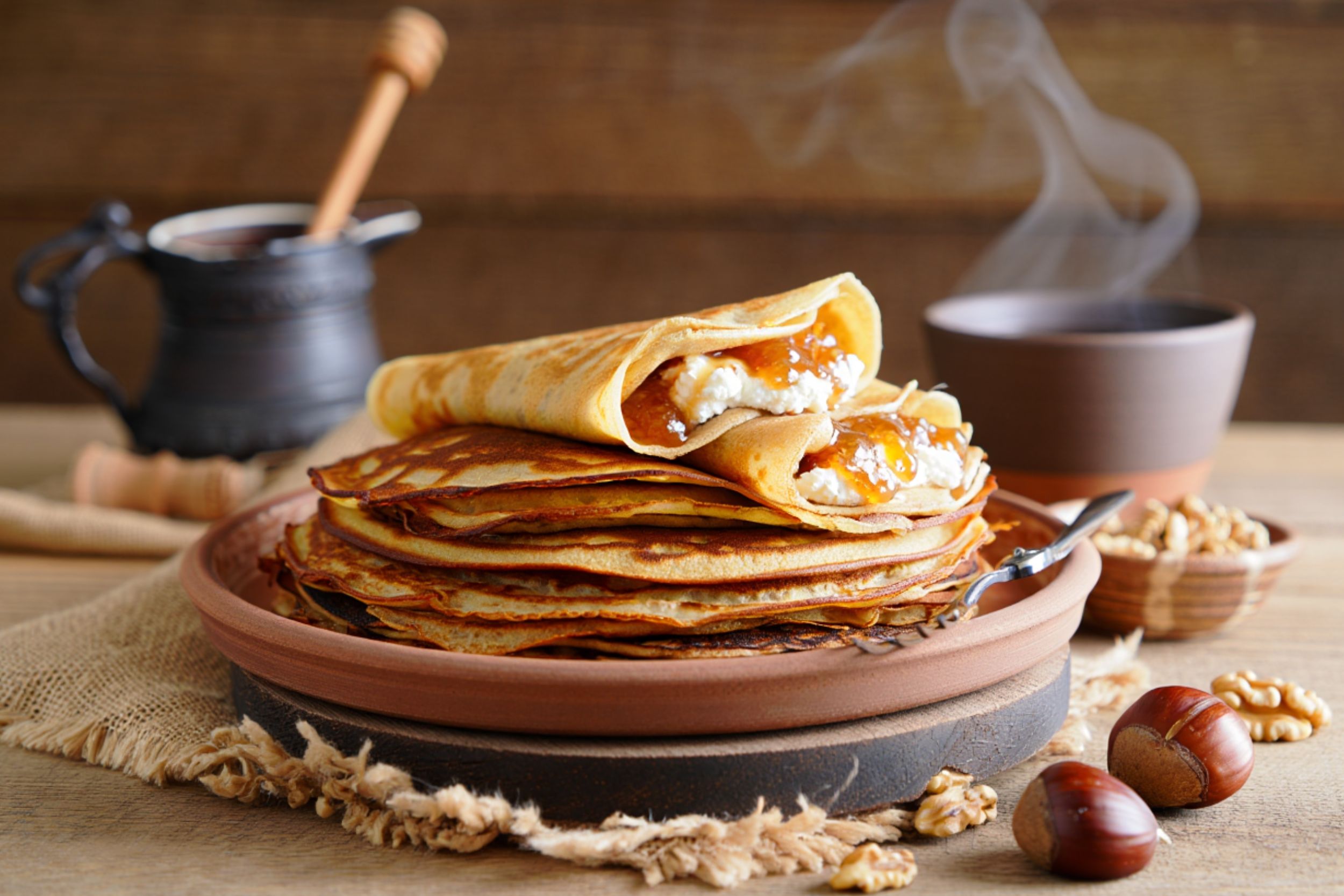 Crêpes à la farine de châtaigne