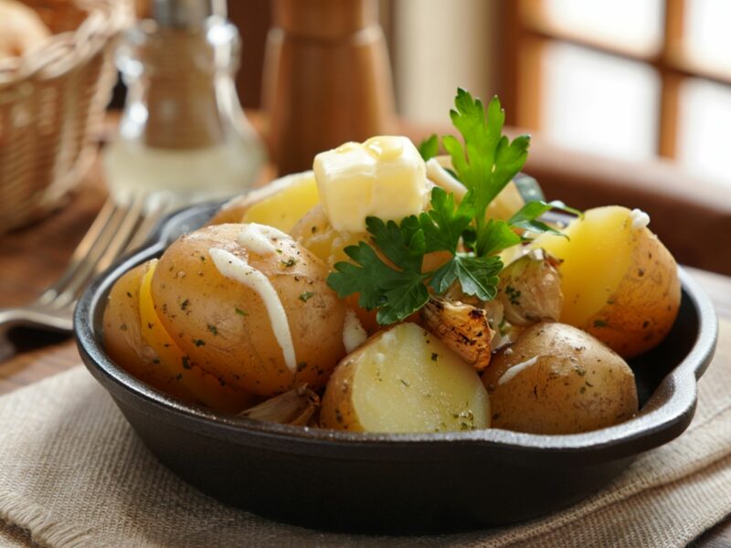Plat de pomme de terre pour une personne